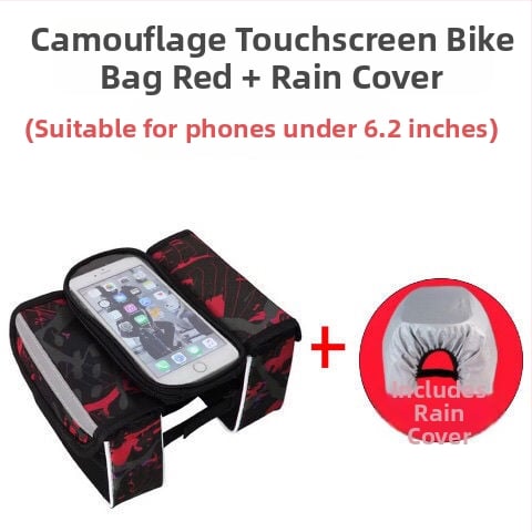 MTB dviratininko krepšiai komplektas: priekinė viršutinės vamzdelio krepšys, jutiklinio ekrano krepšys, viršutinės vamzdelio krepšys, atsparus vandeniui sėdynės krepšys