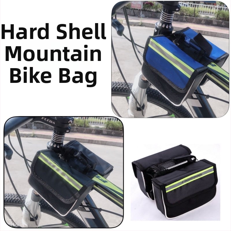 MTB dviratininko krepšiai komplektas: priekinė viršutinės vamzdelio krepšys, jutiklinio ekrano krepšys, viršutinės vamzdelio krepšys, atsparus vandeniui sėdynės krepšys