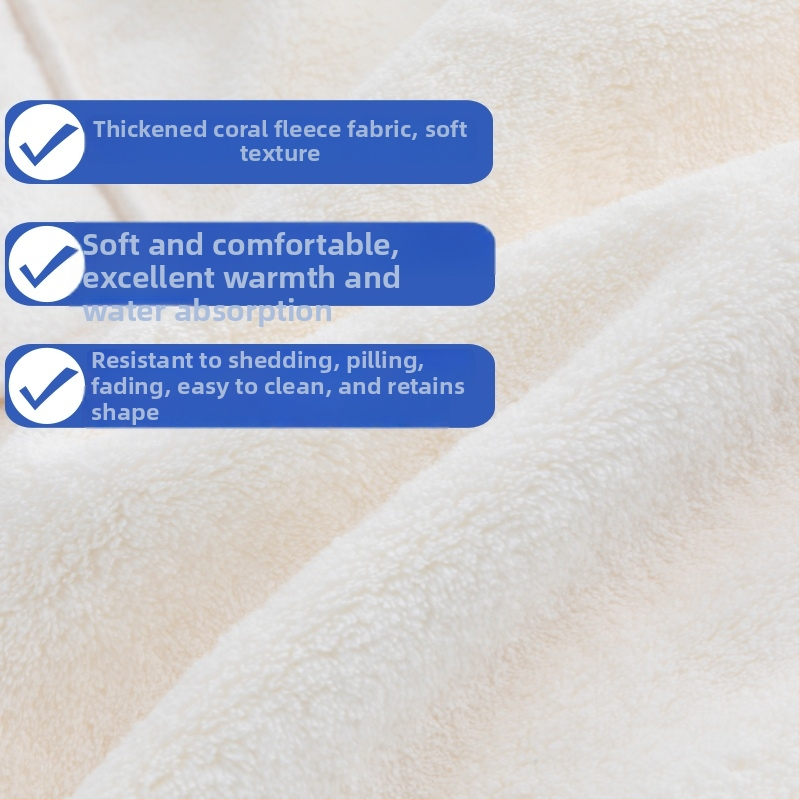 Župan do kúpeľov unisex, zimný, korálový velúr, absorbčný, rýchloschnúci