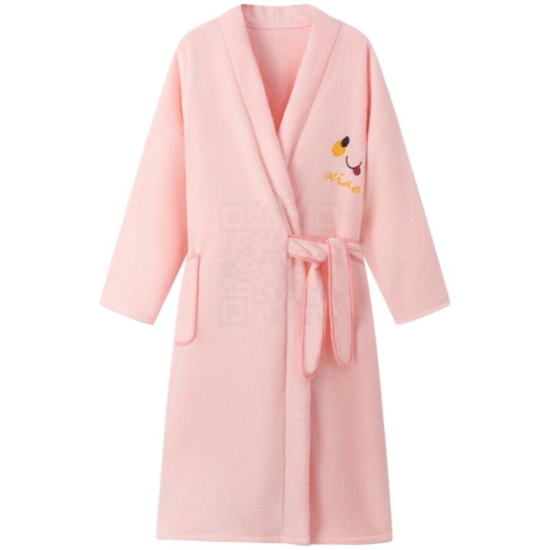 Vannas halāts vīriešiem un sievietēm, ziemas sezonā, korallvelūrs, uzsūcošs, ātri žūstošs