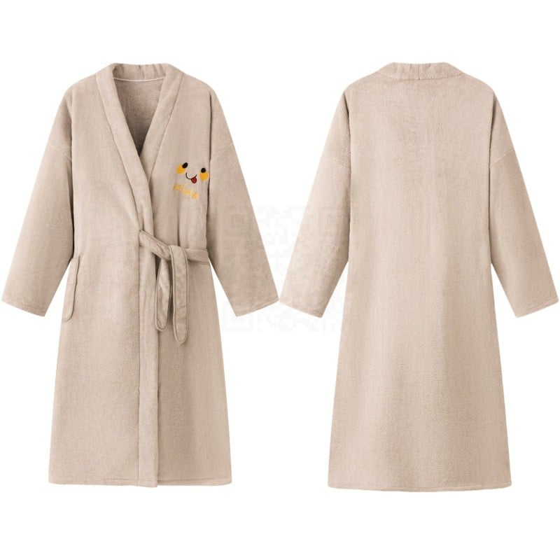 Vannas halāts vīriešiem un sievietēm, ziemas sezonā, korallvelūrs, uzsūcošs, ātri žūstošs