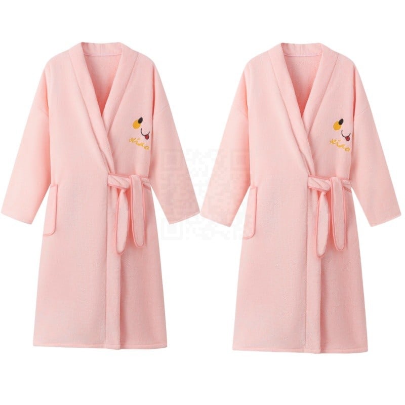 Vannas halāts vīriešiem un sievietēm, ziemas sezonā, korallvelūrs, uzsūcošs, ātri žūstošs