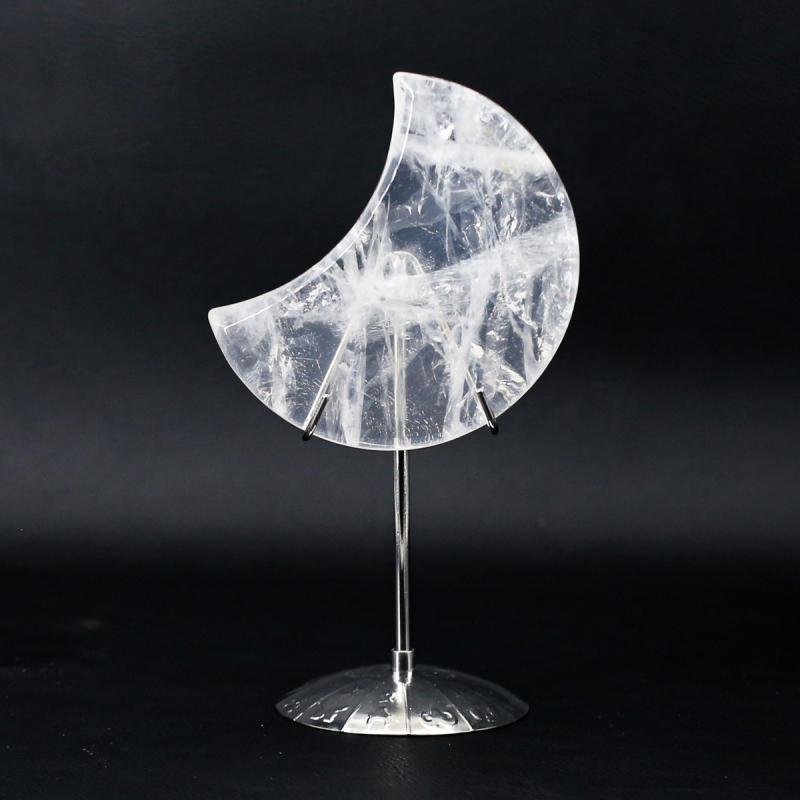 Stargate Jewelry Rezba od prirodnog kristala s lunarnom temom - New Moon Crystal Crescent Moon Carving, Prirodni kristal, Moderno minimalistički stil