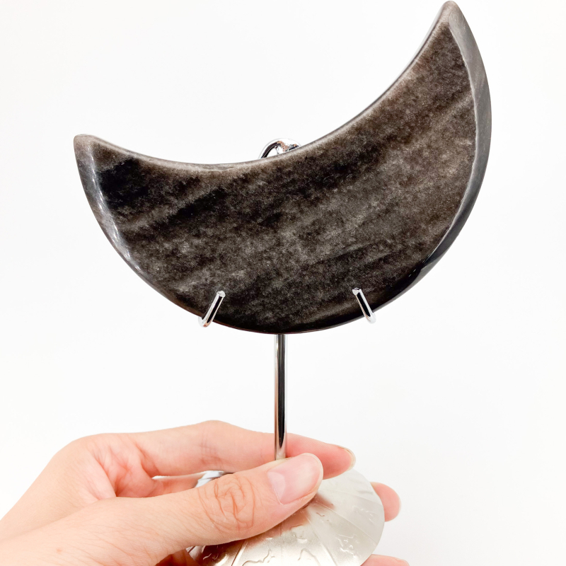 Stargate Jewelry Rezba od prirodnog kristala s lunarnom temom - New Moon Crystal Crescent Moon Carving, Prirodni kristal, Moderno minimalistički stil