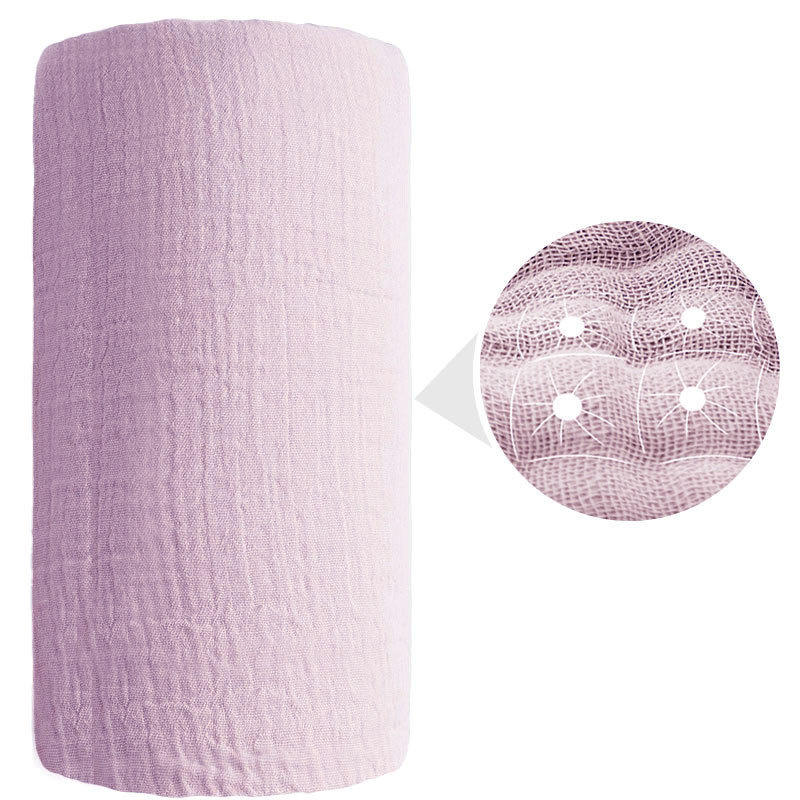 Dječja deka od 100% pamuka gazaste tkanine, jednobojna, 110×110 cm, za bebe i malu djecu.