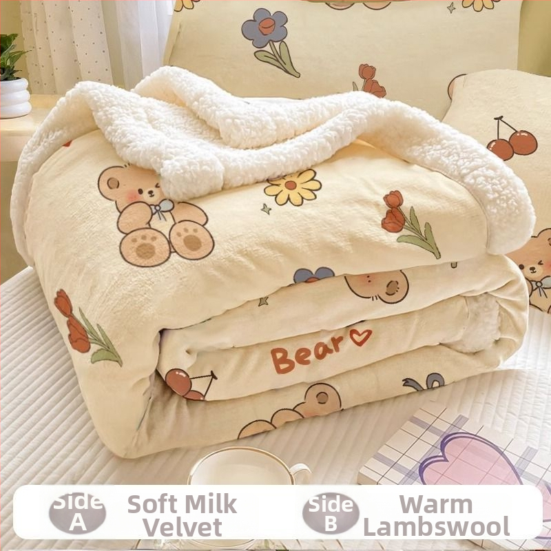 Plušā pleds ar karikatūru rakstu, visām sezonām, zem 300 g, no sintētiskām šķiedrām