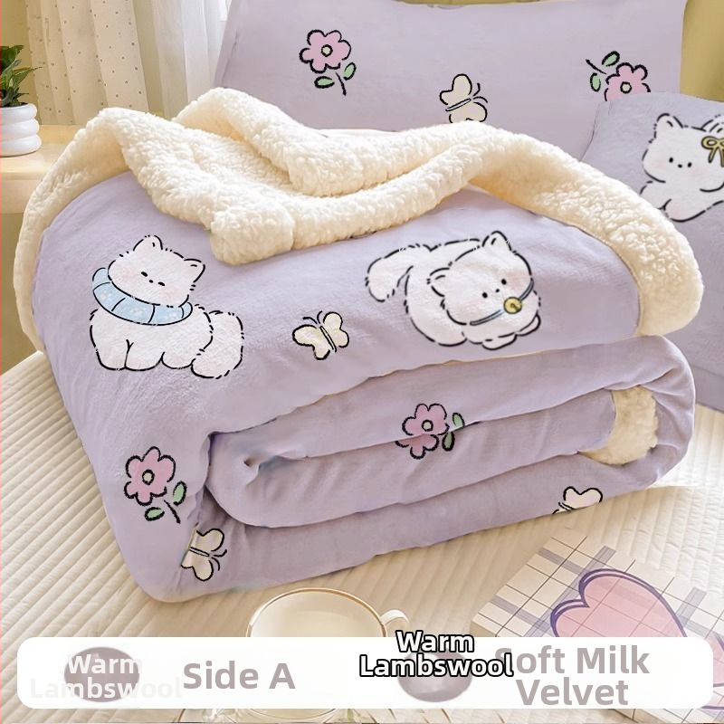 Plušā pleds ar karikatūru rakstu, visām sezonām, zem 300 g, no sintētiskām šķiedrām