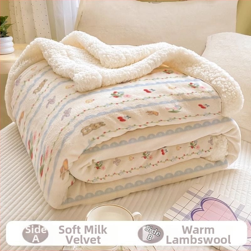 Plušā pleds ar karikatūru rakstu, visām sezonām, zem 300 g, no sintētiskām šķiedrām