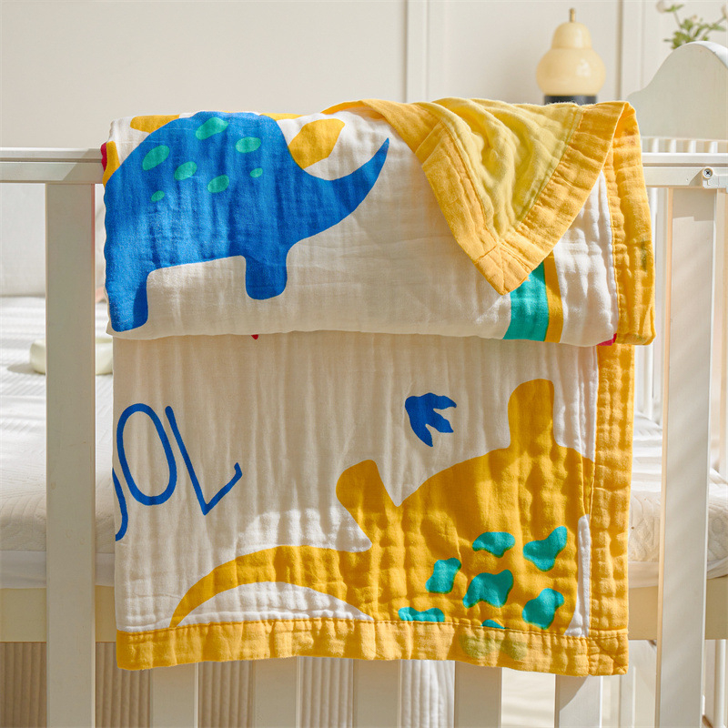 Bērnu kokvilnas sega ar karikatūras rakstu, pastoralais stils, piemērota visām sezonām, pirmās klases kvalitāte