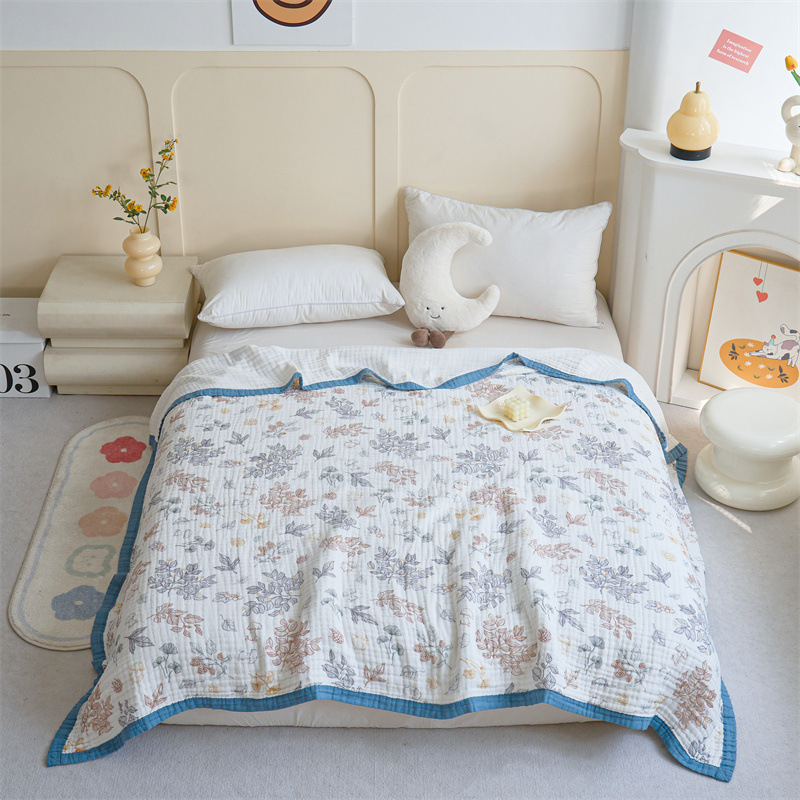 Bērnu kokvilnas sega ar karikatūras rakstu, pastoralais stils, piemērota visām sezonām, pirmās klases kvalitāte