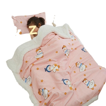 Bērnu plīša sega ar karikatūras rakstu, dvieļu tipa sega visām sezonām (zem 300 g)