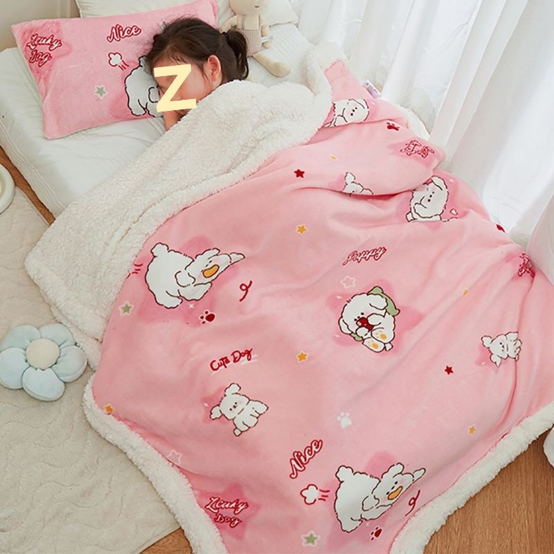 Bērnu plīša sega ar karikatūras rakstu, dvieļu tipa sega visām sezonām (zem 300 g)