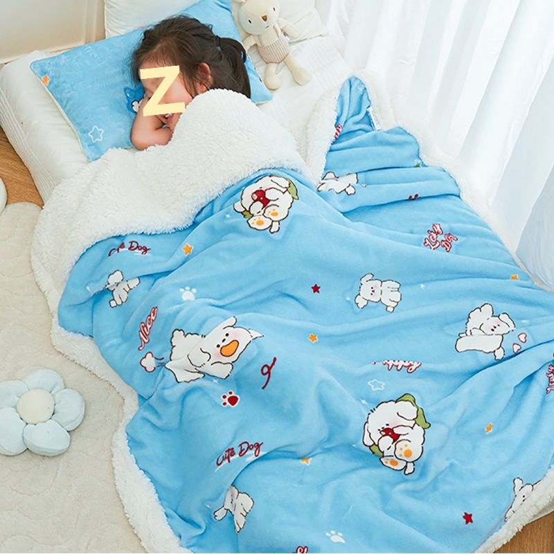 Bērnu plīša sega ar karikatūras rakstu, dvieļu tipa sega visām sezonām (zem 300 g)