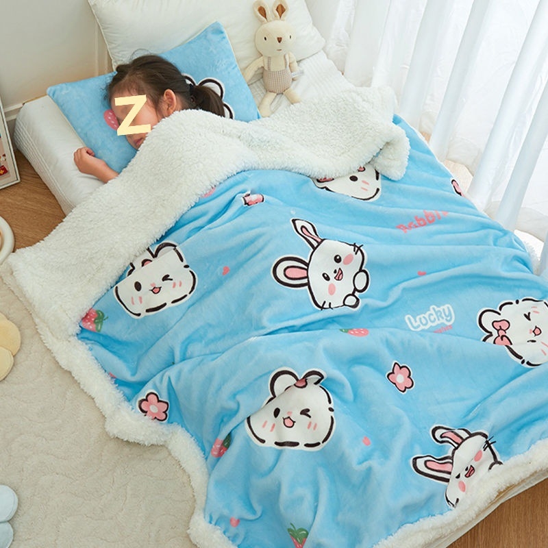 Bērnu plīša sega ar karikatūras rakstu, dvieļu tipa sega visām sezonām (zem 300 g)