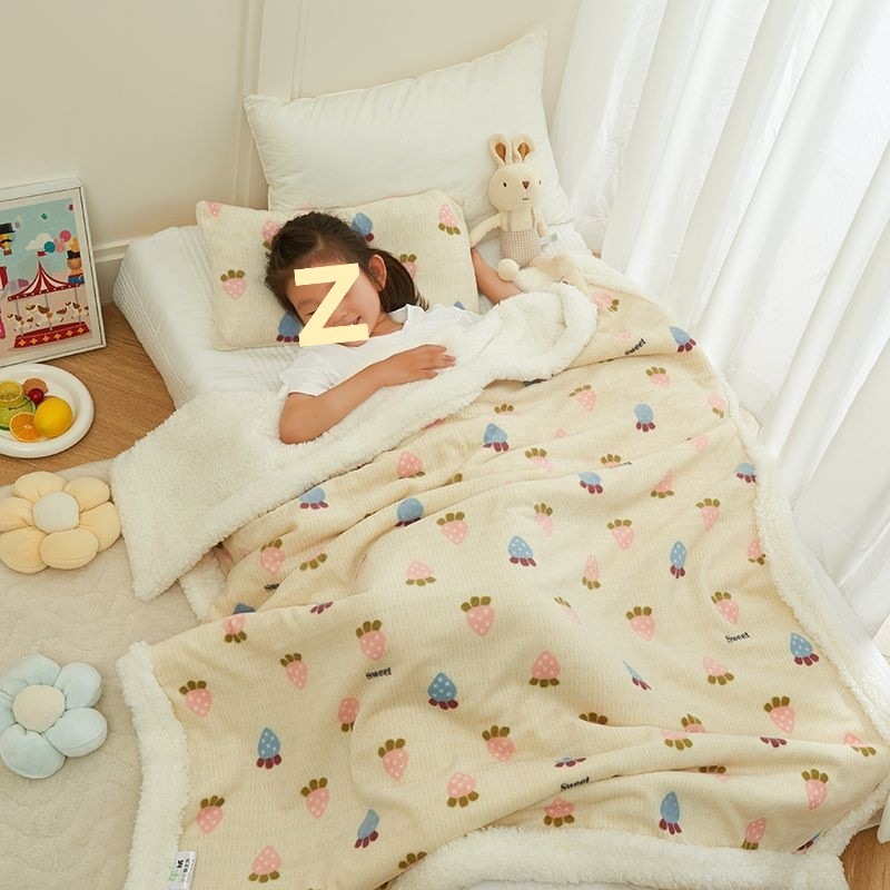 Bērnu plīša sega ar karikatūras rakstu, dvieļu tipa sega visām sezonām (zem 300 g)