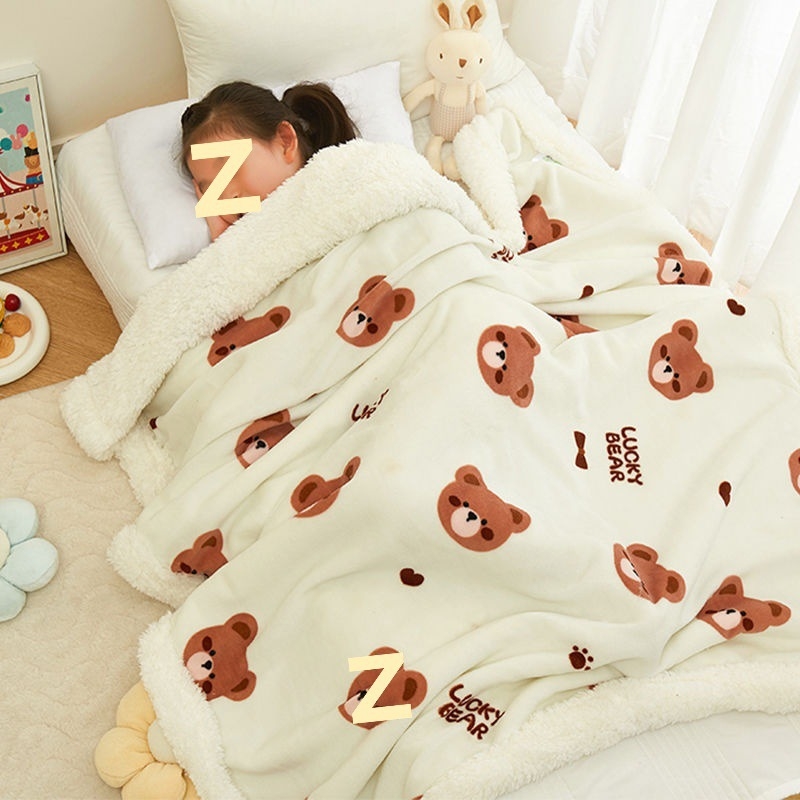 Bērnu plīša sega ar karikatūras rakstu, dvieļu tipa sega visām sezonām (zem 300 g)