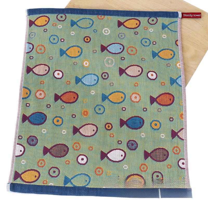 Tīras kokvilnas gāzes kvadrātveida dvielis, 32s diegs, žakarda audums, ūdens uzsūkšanās 0–5 s