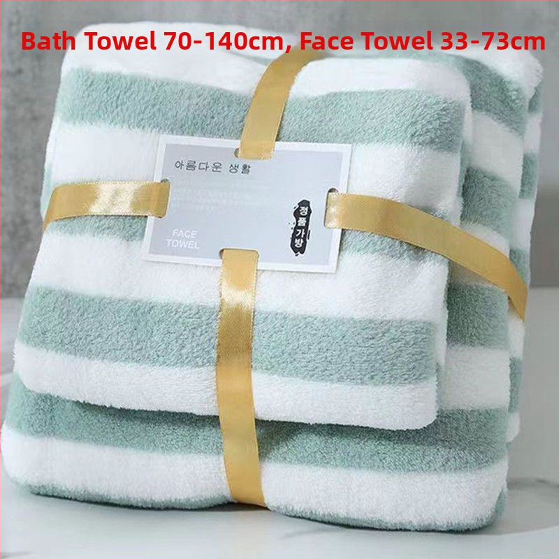 Kokvilnas vannas dvieļu komplekts, 150D diegi, Plain weave