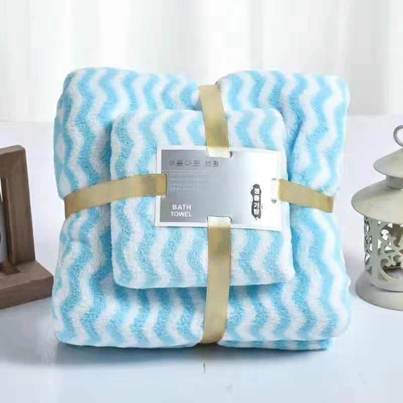 Kokvilnas vannas dvieļu komplekts, 150D diegi, Plain weave