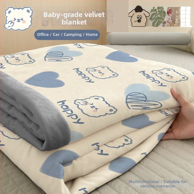 Klimatizācijas pleds ar karikatūras rakstu, viegls, svars zem 300 g, sintētiskas šķiedras pleds, visām sezonām