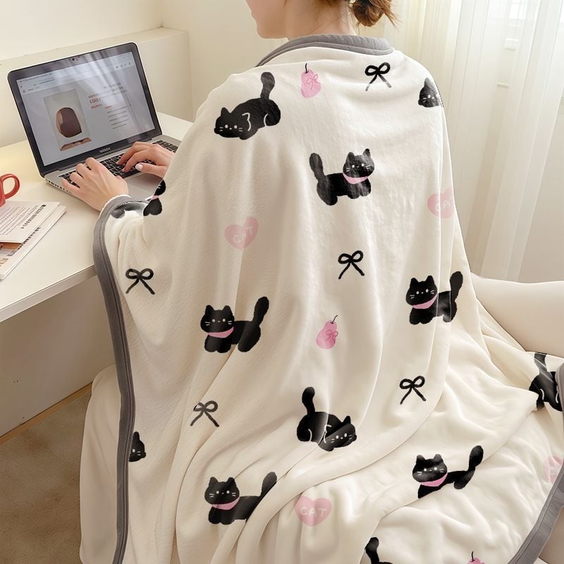 Klimatizācijas pleds ar karikatūras rakstu, viegls, svars zem 300 g, sintētiskas šķiedras pleds, visām sezonām