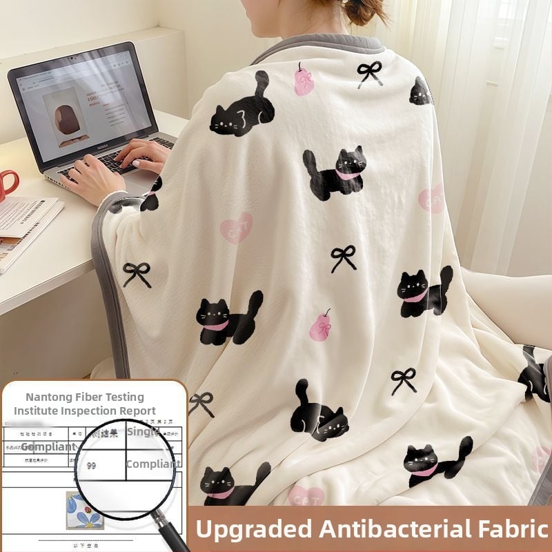 Klimatizācijas pleds ar karikatūras rakstu, viegls, svars zem 300 g, sintētiskas šķiedras pleds, visām sezonām