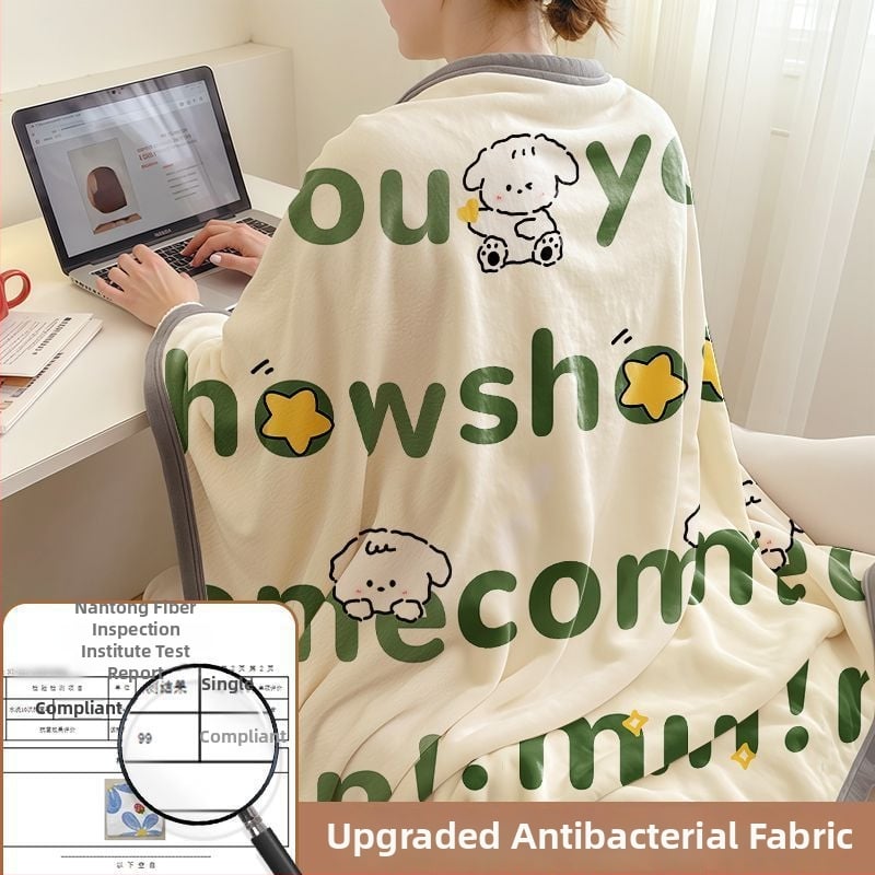 Klimatizācijas pleds ar karikatūras rakstu, viegls, svars zem 300 g, sintētiskas šķiedras pleds, visām sezonām