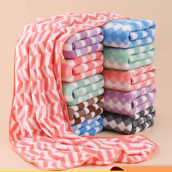 Warp-šūts korāla fleece dvielis sejai, sejai dvielis, 150D, 200 g+, šuvju apdare