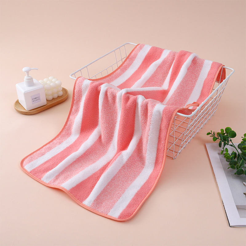 Warp-šūts korāla fleece dvielis sejai, sejai dvielis, 150D, 200 g+, šuvju apdare