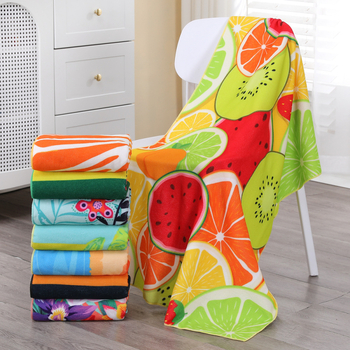 Mikrofibras dvielis vannai un pludmalei, ātra žāvēšana, augsta absorbcija, bez pūkām, 150D, 200–300 g, drukāts raksts