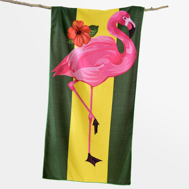 Mikrofibras dvielis vannai un pludmalei, ātra žāvēšana, augsta absorbcija, bez pūkām, 150D, 200–300 g, drukāts raksts