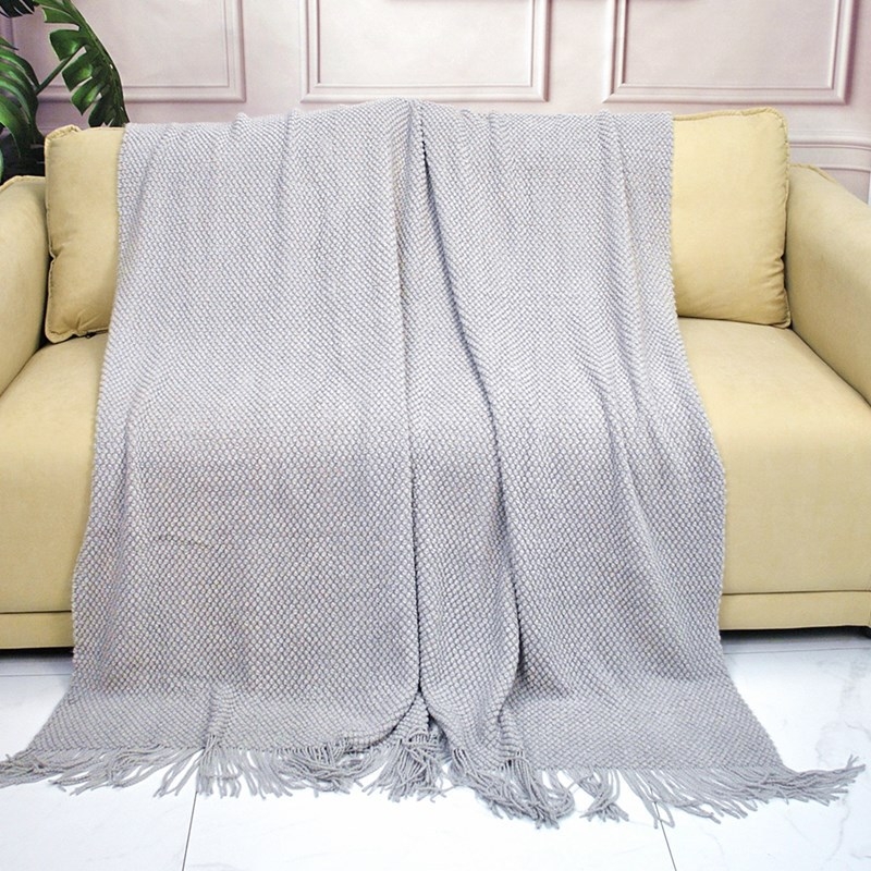 Akrila adīta sega, viendabīgs raksts, viegls luksusa stils, 500–799 g, pielāgojama