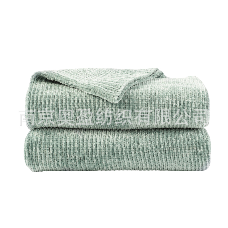 Chenille pleds dīvānam, poliesters, bieza adījums, vienkrāsains, 860–910 g, pielāgojams