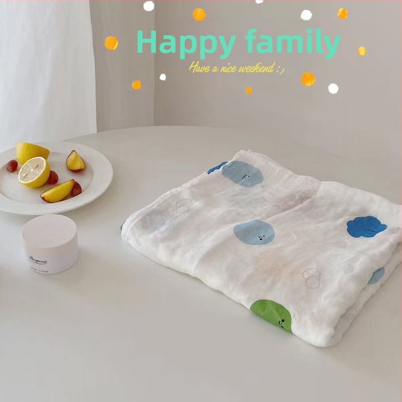 Bambuso pluošto muslin kūdikių antklodė vasarai, dviejų sluoksnių įvynojimas, šešių sluoksnių dengimas, 800–999 g, animacinis piešinys