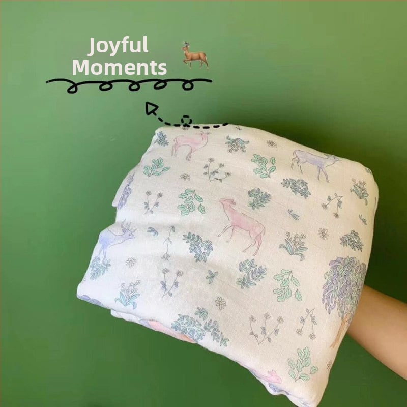 Bambuso pluošto muslin kūdikių antklodė vasarai, dviejų sluoksnių įvynojimas, šešių sluoksnių dengimas, 800–999 g, animacinis piešinys