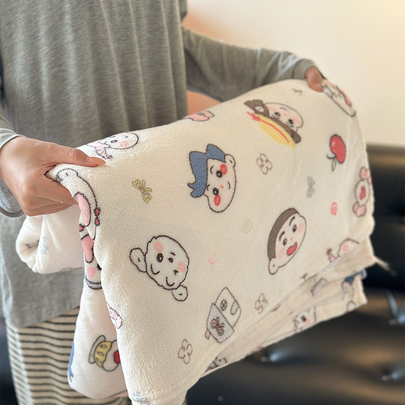 Piena velūra pleds – visu sezonu, karikatūras raksts, 800–1000 g, Zhenweige