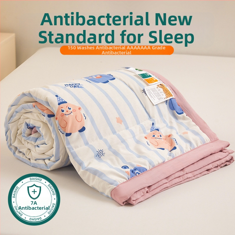 Jielia 7A vasaras kokvilnas sega mazgāšanai, audums no mazgātas kokvilnas, pildījums poliestera šķiedra, reaktīvā druka un krāsošana, stils: mazs svaigs