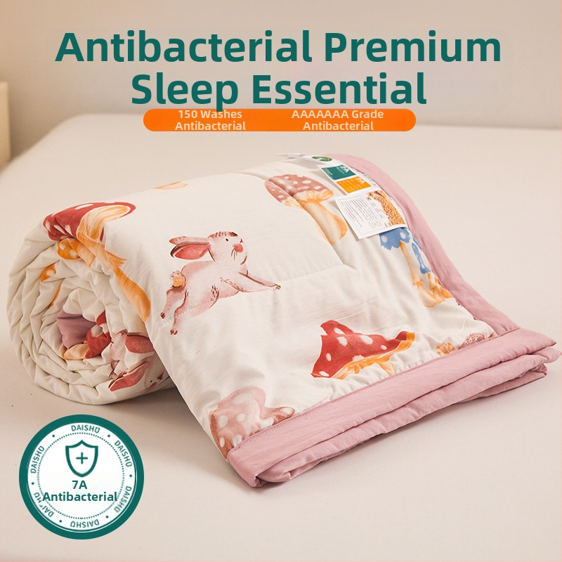 Jielia 7A vasaras kokvilnas sega mazgāšanai, audums no mazgātas kokvilnas, pildījums poliestera šķiedra, reaktīvā druka un krāsošana, stils: mazs svaigs