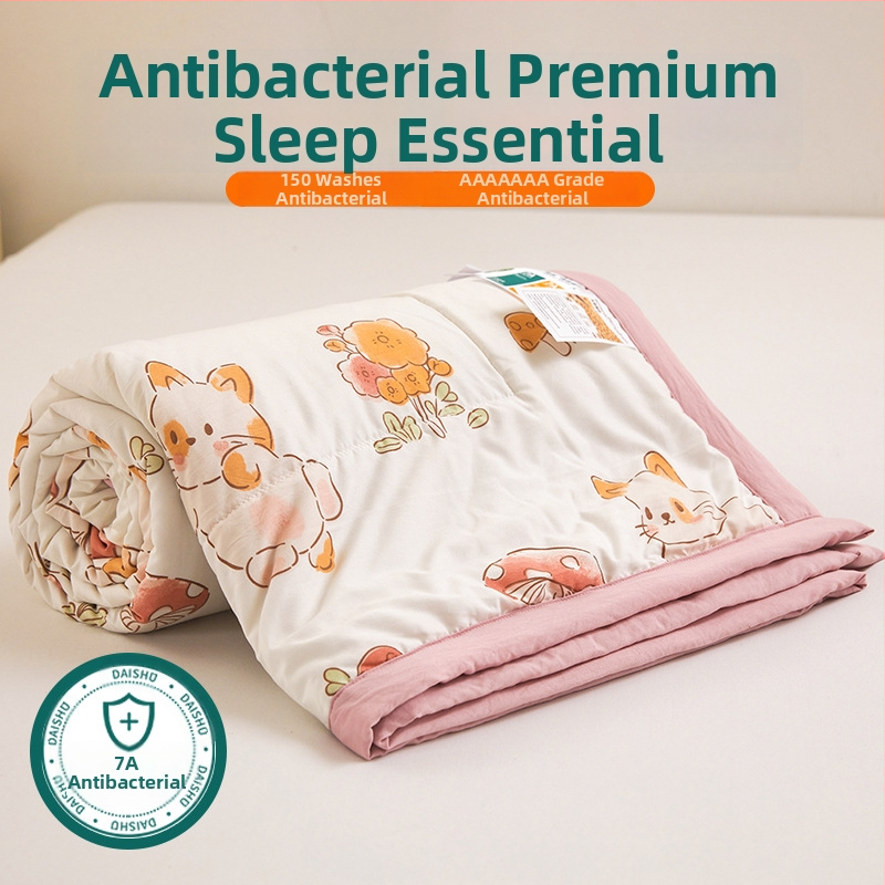 Jielia 7A vasaras kokvilnas sega mazgāšanai, audums no mazgātas kokvilnas, pildījums poliestera šķiedra, reaktīvā druka un krāsošana, stils: mazs svaigs