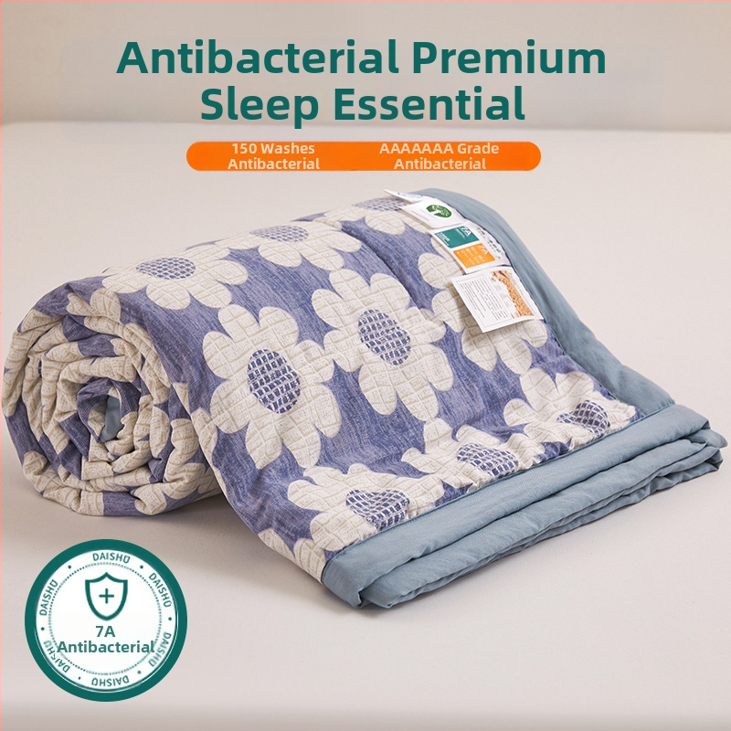 Jielia 7A vasaras kokvilnas sega mazgāšanai, audums no mazgātas kokvilnas, pildījums poliestera šķiedra, reaktīvā druka un krāsošana, stils: mazs svaigs