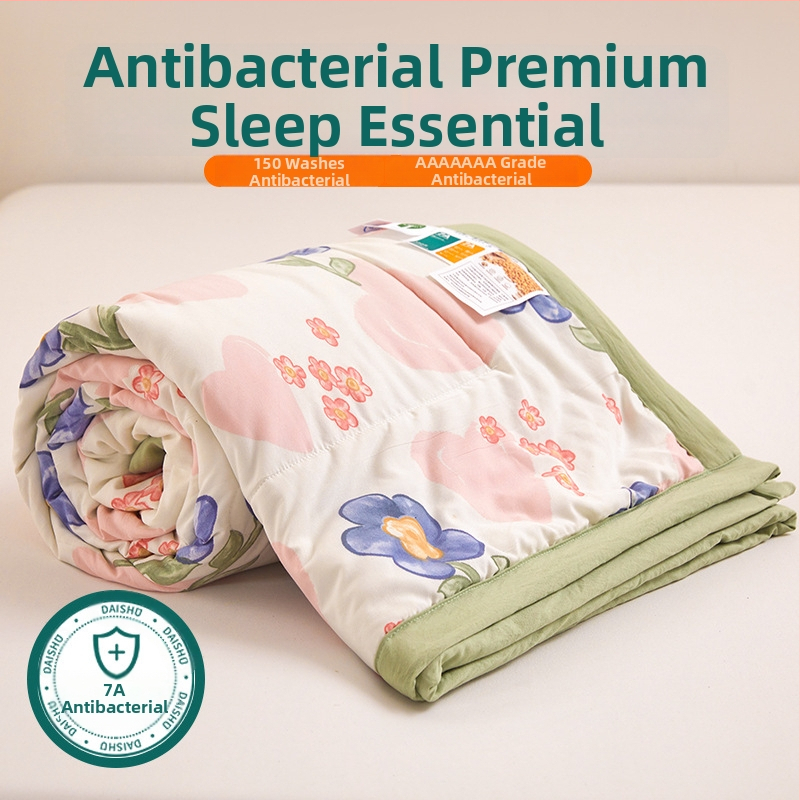 Jielia 7A vasaras kokvilnas sega mazgāšanai, audums no mazgātas kokvilnas, pildījums poliestera šķiedra, reaktīvā druka un krāsošana, stils: mazs svaigs