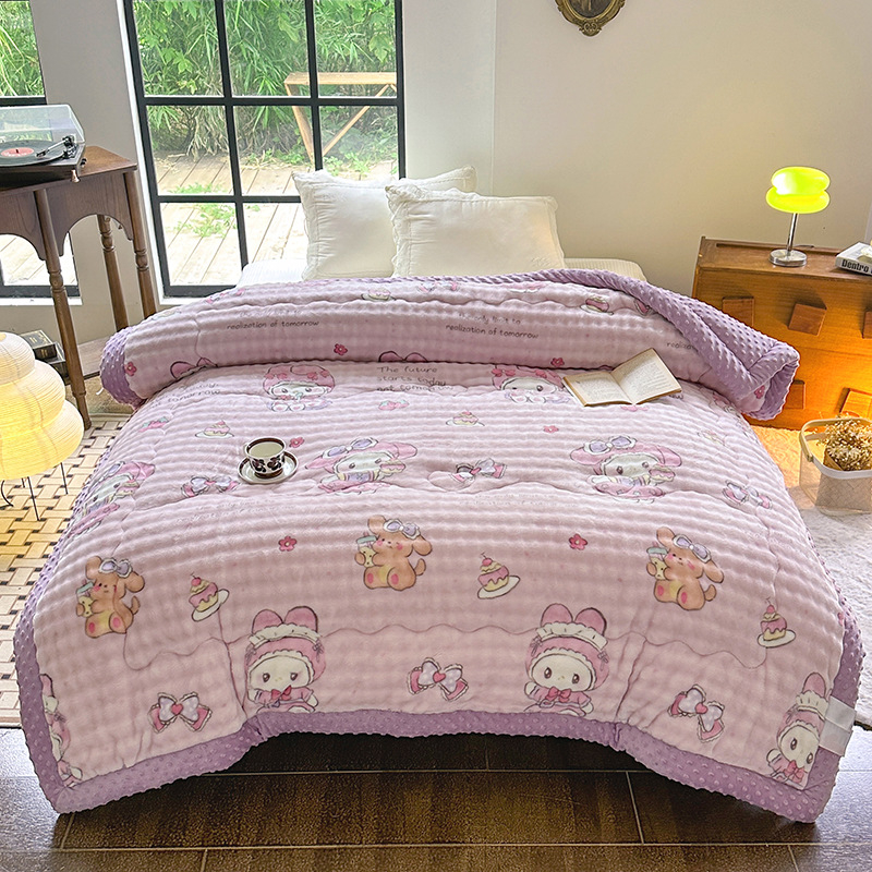 Piena velveta trīsslāņu segu, pildījums sojas šķiedra, Twill audums, ziema, 3–3,5 kg