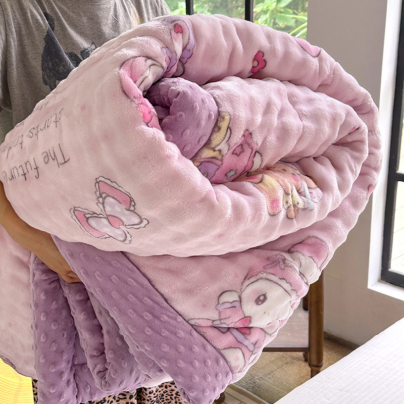 Piena velveta trīsslāņu segu, pildījums sojas šķiedra, Twill audums, ziema, 3–3,5 kg