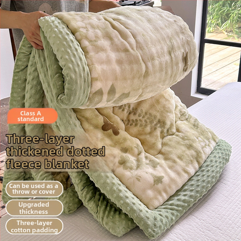 Piena velveta trīsslāņu segu, pildījums sojas šķiedra, Twill audums, ziema, 3–3,5 kg