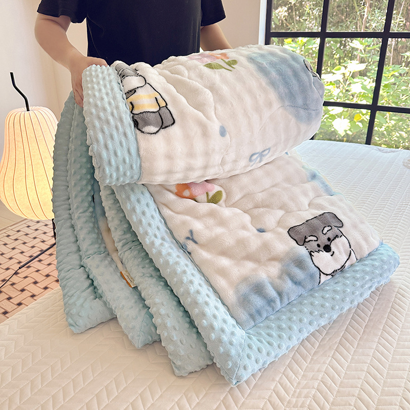 Piena velveta trīsslāņu segu, pildījums sojas šķiedra, Twill audums, ziema, 3–3,5 kg