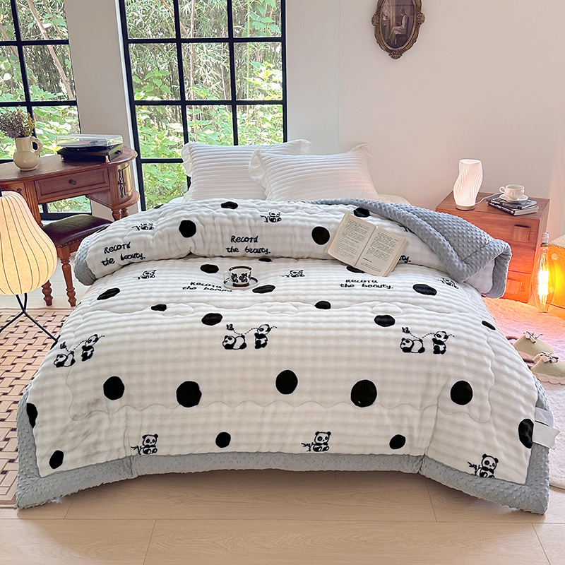 Piena velveta trīsslāņu segu, pildījums sojas šķiedra, Twill audums, ziema, 3–3,5 kg