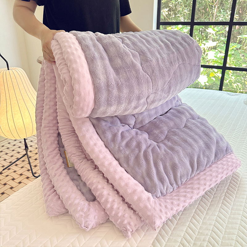 Piena velveta trīsslāņu segu, pildījums sojas šķiedra, Twill audums, ziema, 3–3,5 kg