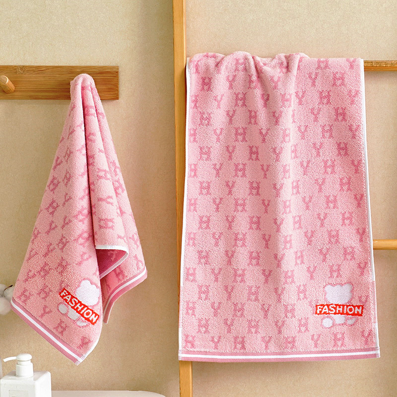 Tīrs kokvilnas vannas un sejas dvielis — Žakarda audums, 100–120 g, absorbējošs, ātri žūst