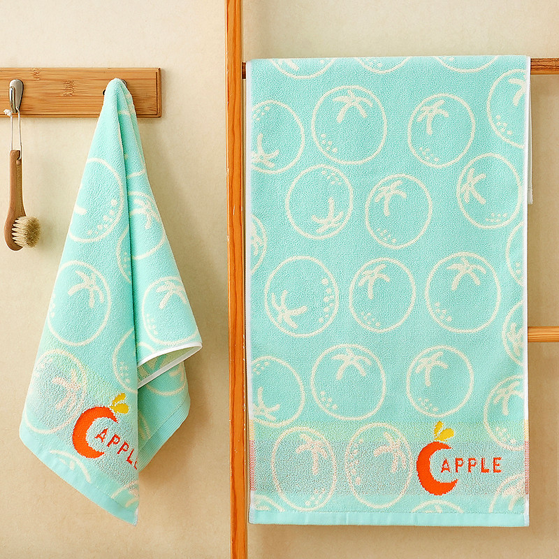 Tīrs kokvilnas vannas un sejas dvielis — Žakarda audums, 100–120 g, absorbējošs, ātri žūst