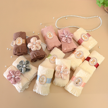 Giote Medvilninis tassel dovanų rankšluostis bridesmaid — vestuvinė dovana, supakuota